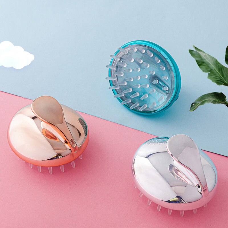 Plastic Siliconen Haar Borstel Massage Kam Handheld Douche Bad Borstel Hoofd Meridiaan Massage Haar Styling Tool Massager