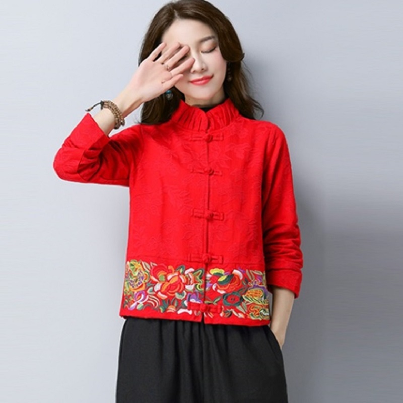 Chinese Style Clothing Women Clothes 2022 Chinese Traditional Women Hanfu Clothing Tang Suit Chinese Ancient Linen Shirts KK4399