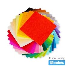 Tela de fieltro de poliéster para coser a mano, fieltro multicolor DIY, suministros para costura Manual, artesanías de bordado