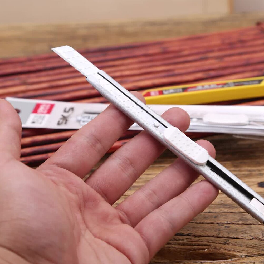 3 st teleskopiska pappersskärare pennknivar bokstavsskärare bärbara skärverktyg