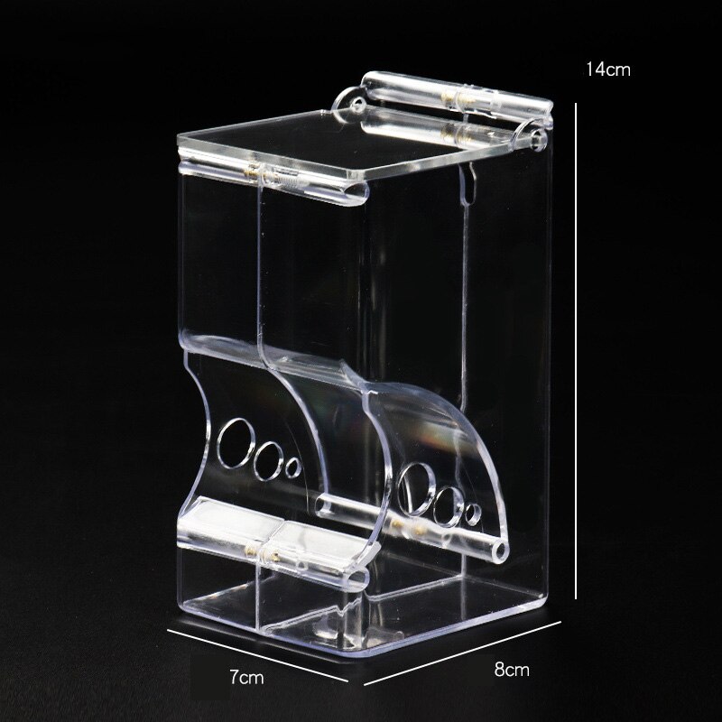 Automatic Guinea Pig Feeder Transparent Acrylic Hamster Hedgehog Feeder House Outdoor Hanging Hamster Cage Accessories Decor: 1