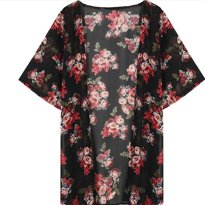 Strandkleding bloemen badmode dames pareo strand cape zonnebad strandkleding jurk chiffon badmode dames badpak