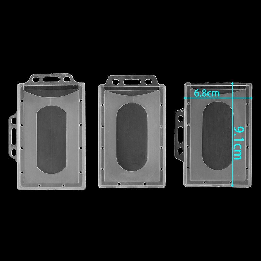 Przezroczysta obudowa ochronna karta identyfikacyjna karta wizytowa twarda przypinka z tworzywa sztucznego uchwyt na kartę pracy biurowej