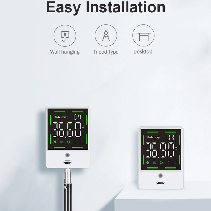 Wall-Mounted Auto Infrared Forhead Thermometer Office Factory School Restaurant Shop Wall Hanging Thermometers
