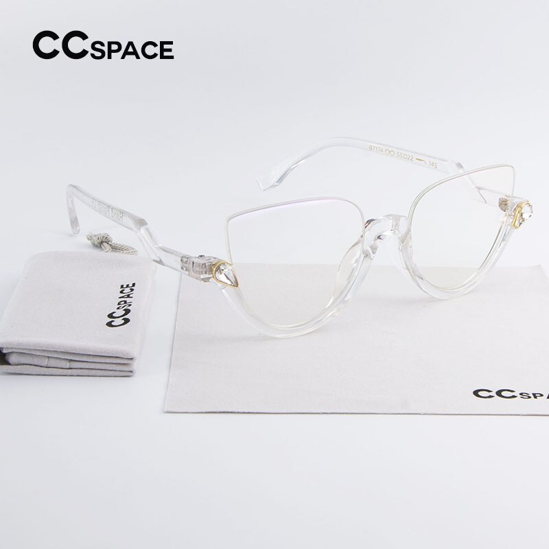 SU242 Crystal Diamonds Transparante Frames Bril Klassieke Frame Vrouwen Brillen Clear Lens Eyewear