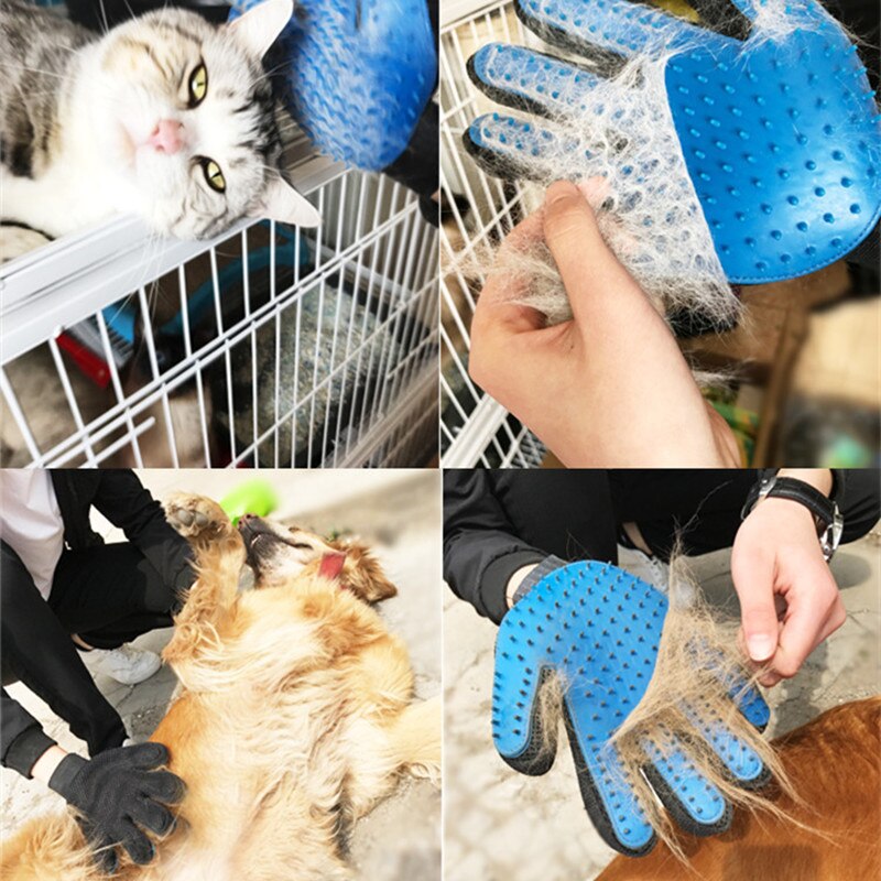 Gant de peigne pour brosse à poils d'animaux de compagnie, accessoire de Massage pour le nettoyage des poils de chiens et de chats, fourniture de toilettage
