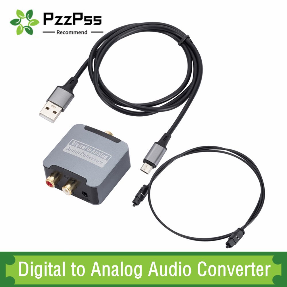 DAC Digital-Analog-Audio-Konverter, optisches SPDIF, Toslink, Koaxial-Eingang zu L/R, RCA, 3,5-mm-Klinkenstecker, Kopfhörerverstärker-Ausgang