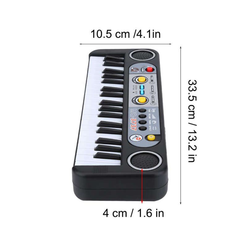 37- nyckel elektroniska organ digitala tangentbord piano musikinstrument barn leksak med mikrofon