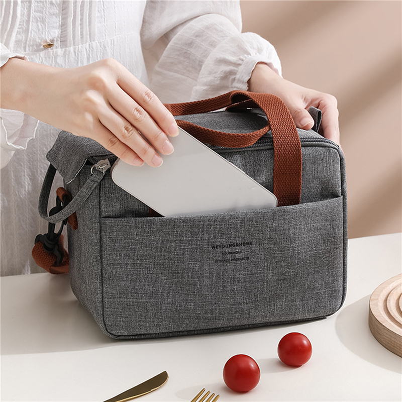 Przenośna torba na lunch dla OL Women Izolowane termicznie pudełko na lunch Tote Cooler Handbag Wodoodporna torba na ramię Bento Pouch Office Food