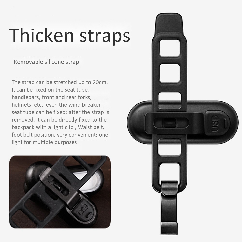 Bike Tail Light, USB Rechargeable Running Light, Hiking And Walking, Ultra Bright Bike Light With 5 Lighting Modes