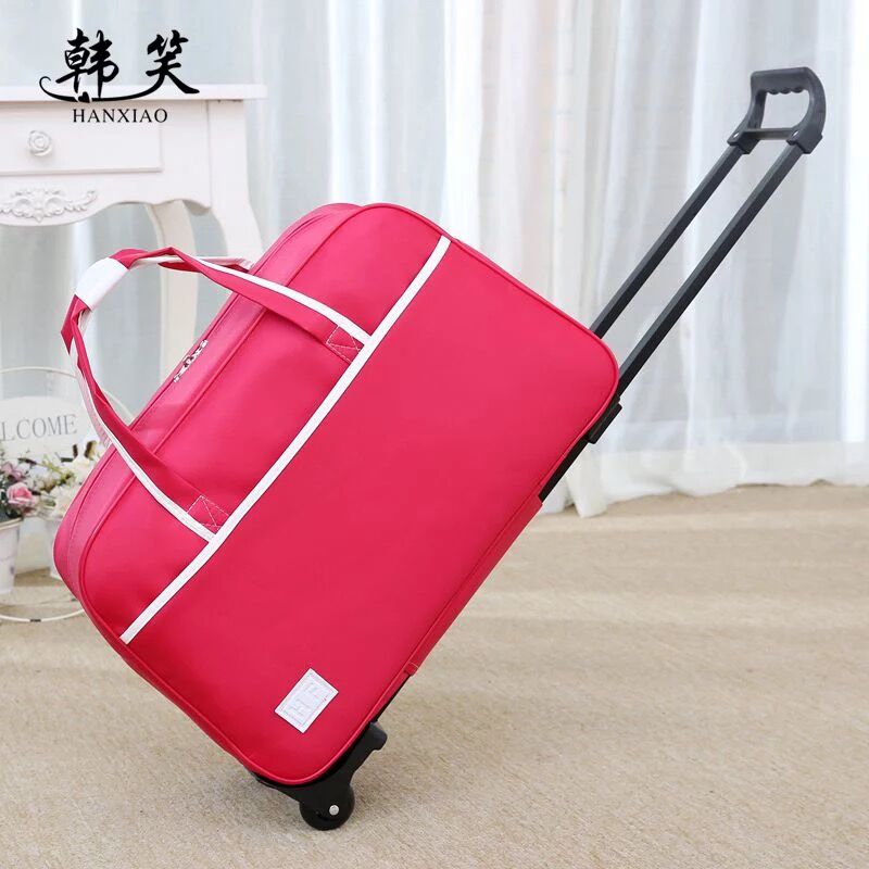 Rolling Bagage Tas Op Wielen Trolley Bagage tas gaan Winkelen Reizen Koffers voor Meisjes Vrouwen Handtas Bagage Boarding doos: pink / 20"