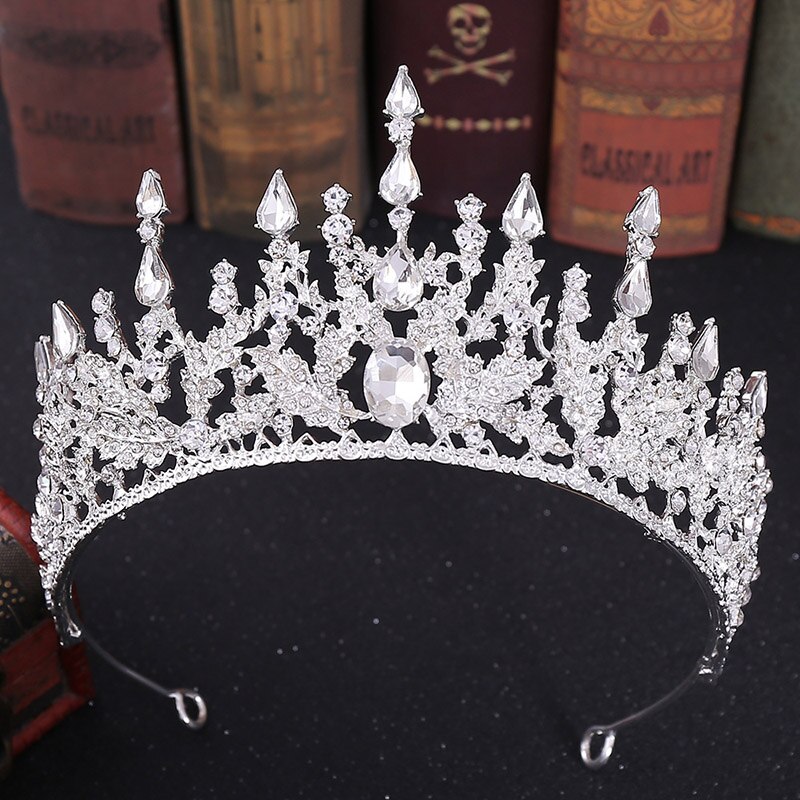 FORSEVEN Neue Vintage Barock Stirnbänder Kristall Tiaras Kronen Braut Noiva Kopfschmuck Braut Hochzeit Haar Schmuck für Frauen: Style 2