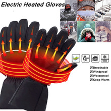 Vinter varmt genopladeligt elektrisk batteri opvarmet handsker til motorcykel udendørs