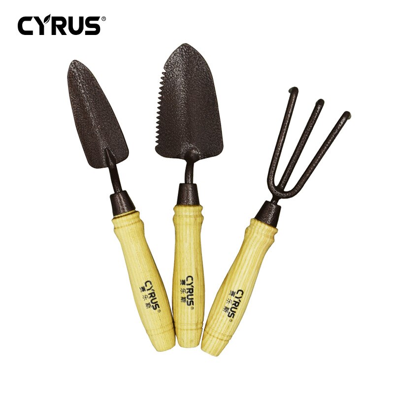 Garden Tools Set Cultivating Planting Trowel Cultivator Shovels Spades Carbon Steel Wood Handle Transplanter: Sets