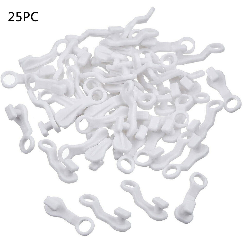 Strong Curtain Track Glide Runner Glider Hook Swish Suited Railing Plastic Poles: WHITE