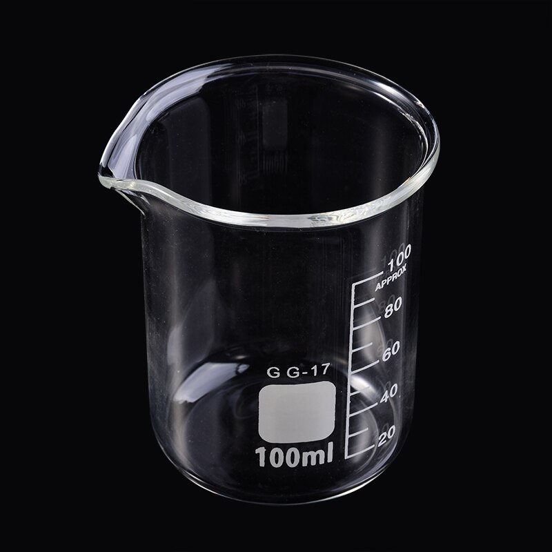 5pcs/set 5/10/25/50/100ml Glass Beaker Laboratory Measuring Cup Glassware For School Study Lab Glass Beaker Set