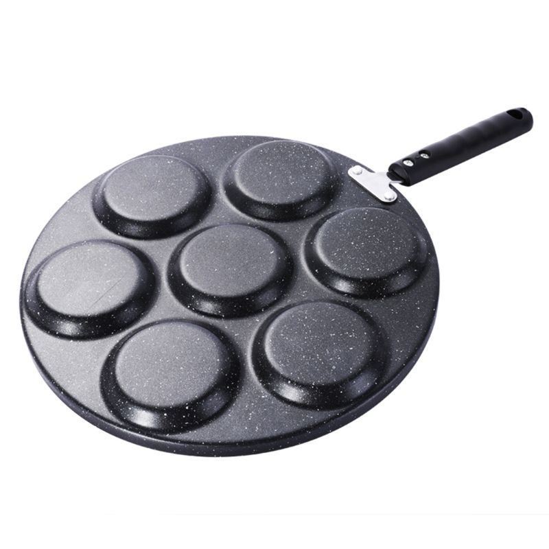 7 Gaten Eieren Frituren Pot Omelet Pan Non-stick Ei Pannenkoek Steak Omelet Pannen Keuken Koken Ontbijt Maker