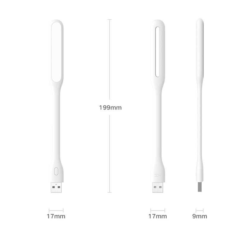 Xiaomi LED Light ZMI USB LED Lamp Adjustable 5V 1.2W Energy-saving LED Lamp for Power Bank Laptop Notebook Bendable Lamp Body