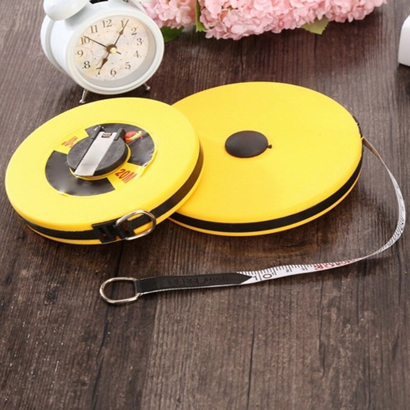 20m Hand Disc Flexible Ruler Measuring tool Fiber Leather Measuring Tape Hand Tools for Engineering Measuring