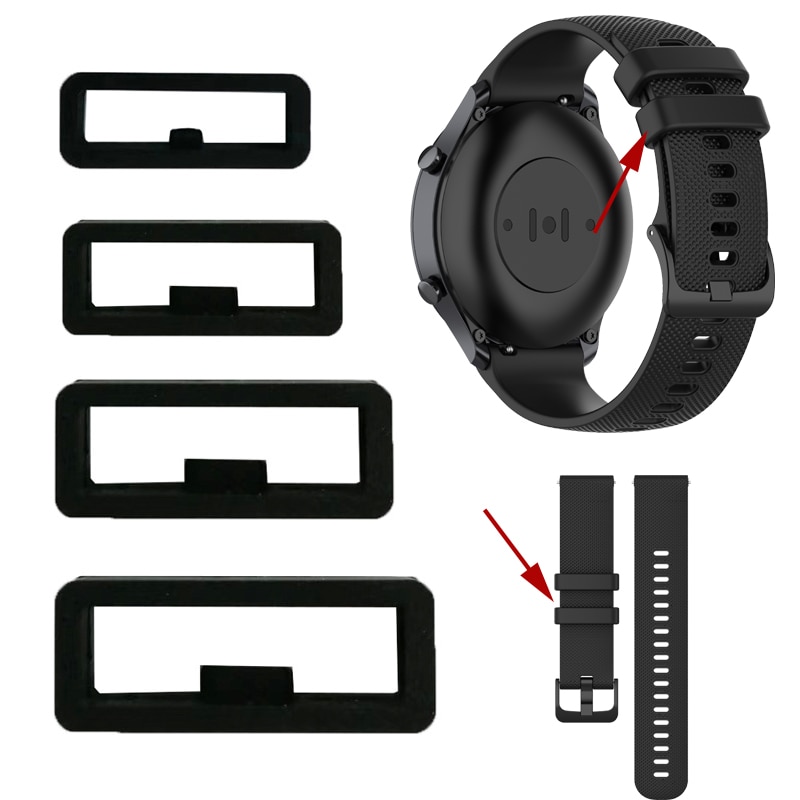 Horloge Band Keeper Voor Garmin Samsung Huawei Siliconen Rubber Ring Vervanging Polsbandjes Gesp Houder 18 20 22 24Mm Sluiting keeper