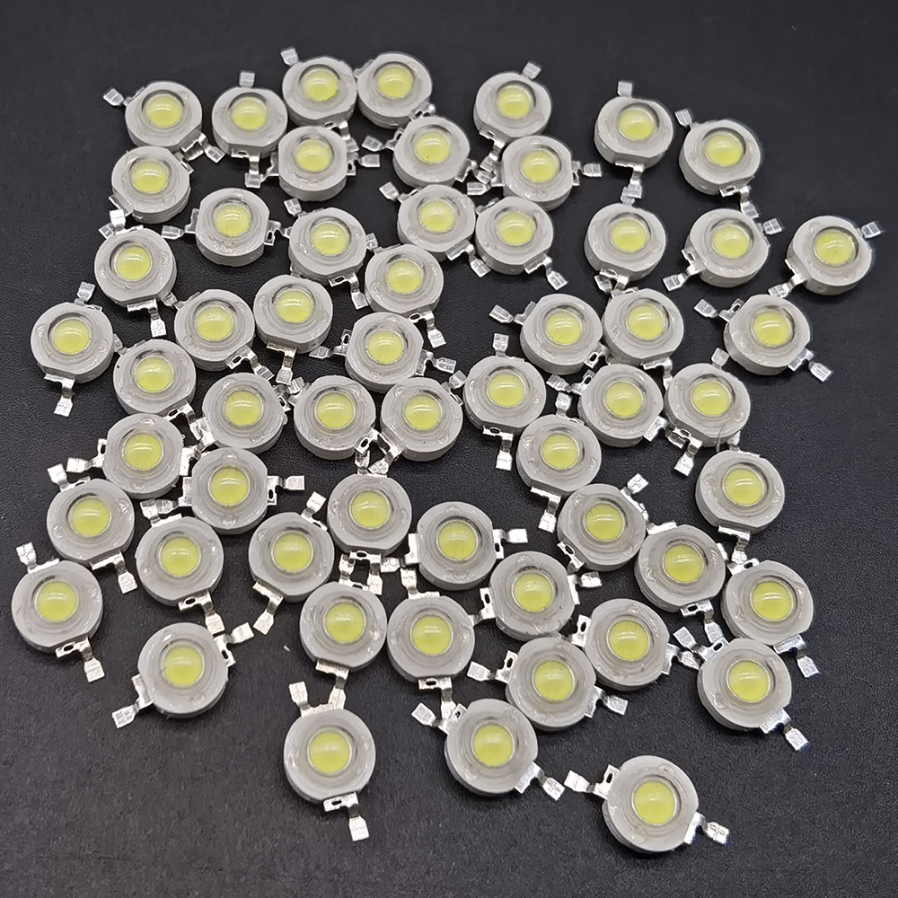 10-100 Uds. Chip de lámpara LED COB 1W 3W 3,2-3,6 V entrada 100-220LM Mini diodo de bombilla LED SMD para reflector LED DIY foco Downlight