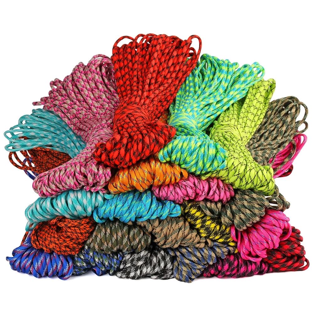Paracord 550 Rope for Survival Parachute Cord Lanyard Camping Climbing Camping Rope Hiking Clothesline Lanyard DIY Bracelet