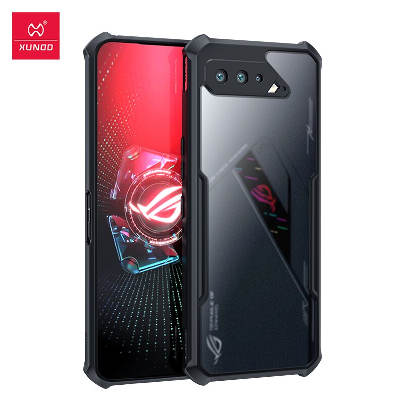 For Asus ROG Phone 5 Case, Xundd Airbag Case, For Asus ROG Phone 5 Ultimate Pro Case, Protective Shockproof Bumper Phone Cover: For ROG 5 Ultimate / Black Matte / 2PCS Case