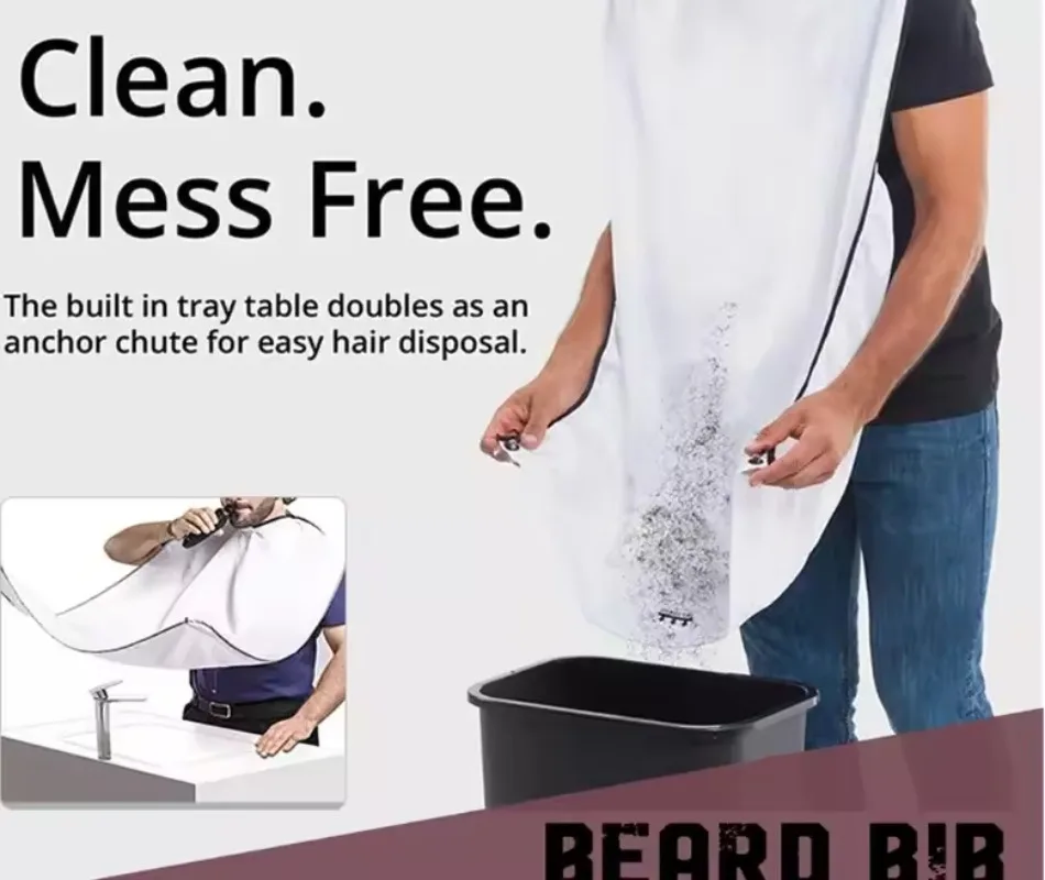 Scheerdoek voor mannen, opbergruimte voor haarknipsels, waterdichte doek met bloemenprint, huishoudelijke schoonmaakartikelen, badkameraccessoires, opbergplanken voor de baard van mannen