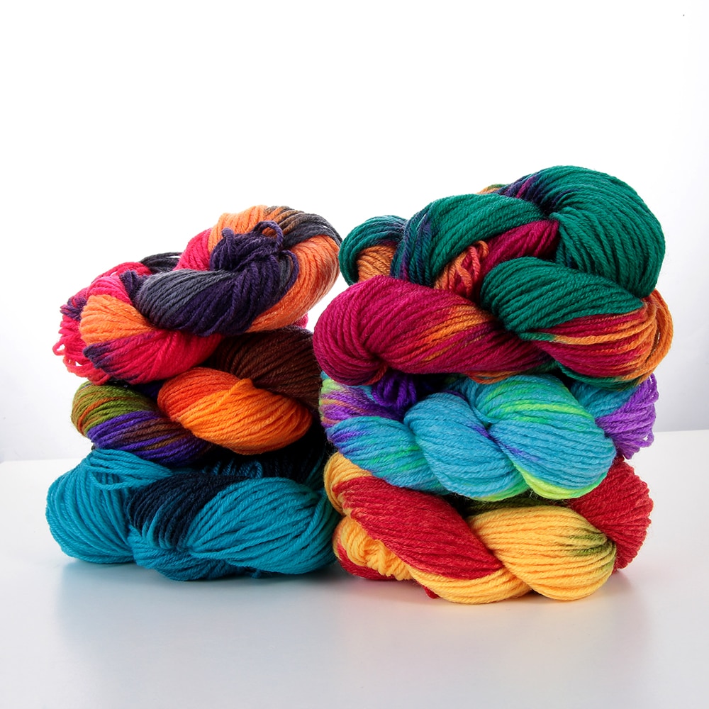 Soft Multi-colored Fibre Knitted Carded Threads Kn... – Vicedeal