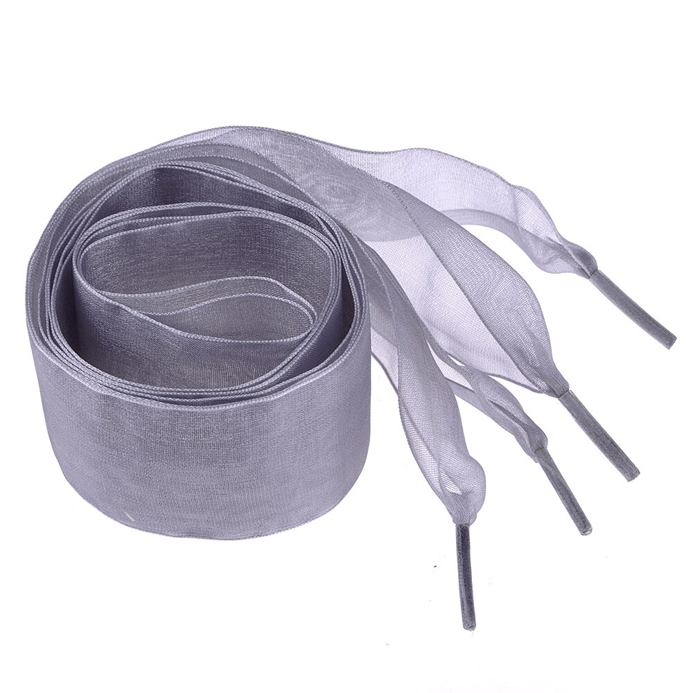 1 paar Polyester Lint Kant Schoenveters geschikt voor casual schoenen sport schoenen 110 cm Lengte mode persoonlijkheid 9 Kleuren: Grijs