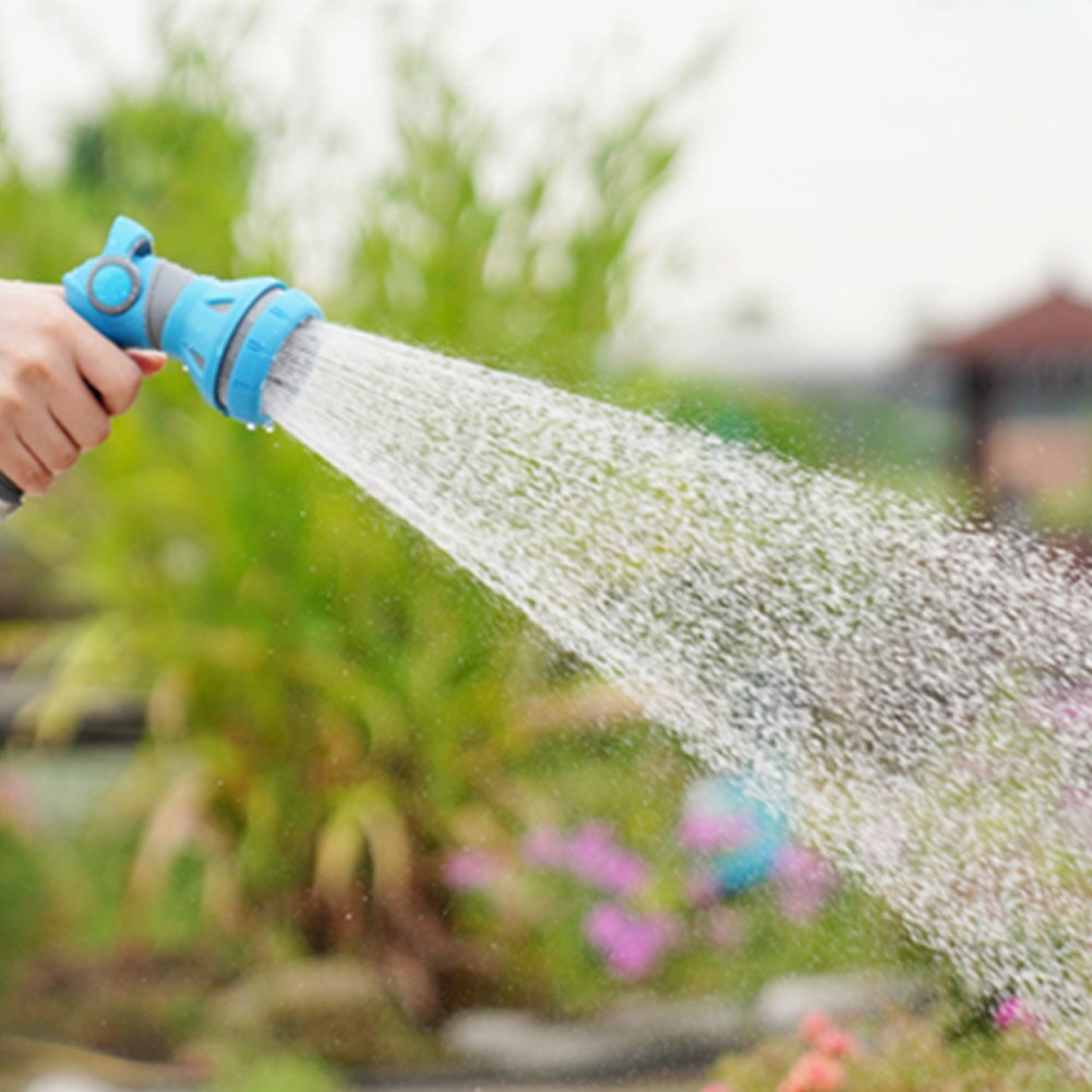 Vridbart huvud 8 mönster sprutmunstycke ergonomiskt handtag trädgårdsslang vatten sprinkler högtrycks biltvätt bevattningsverktyg