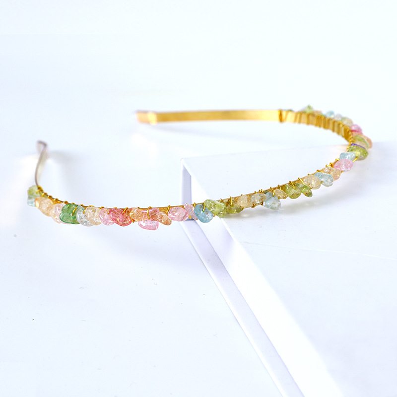 Bloem Prinses Hoofddeksel Strass Diamant Hoofdband Parel Voor Meisje Vrouwen Bruids Haarband Bruiloft Haaraccessoires: Black