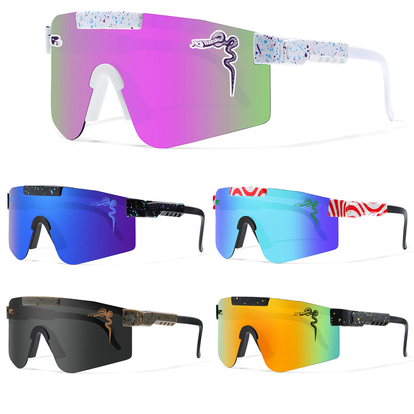 Gafas deportivas para hombre y mujer, gafas de sol para ciclismo, gafas para exteriores, piernas dobles, bicicleta, vista amplia, gafas a prueba de viento para Mtb UV400