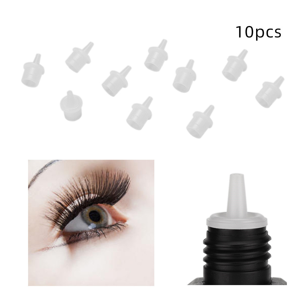 10 stk øjenvippe lim flaske plug eyelash extensions værktøj blokerende hætte til skønhedssalon øjenmakeup værktøj falsk øjenvippe tilbehør