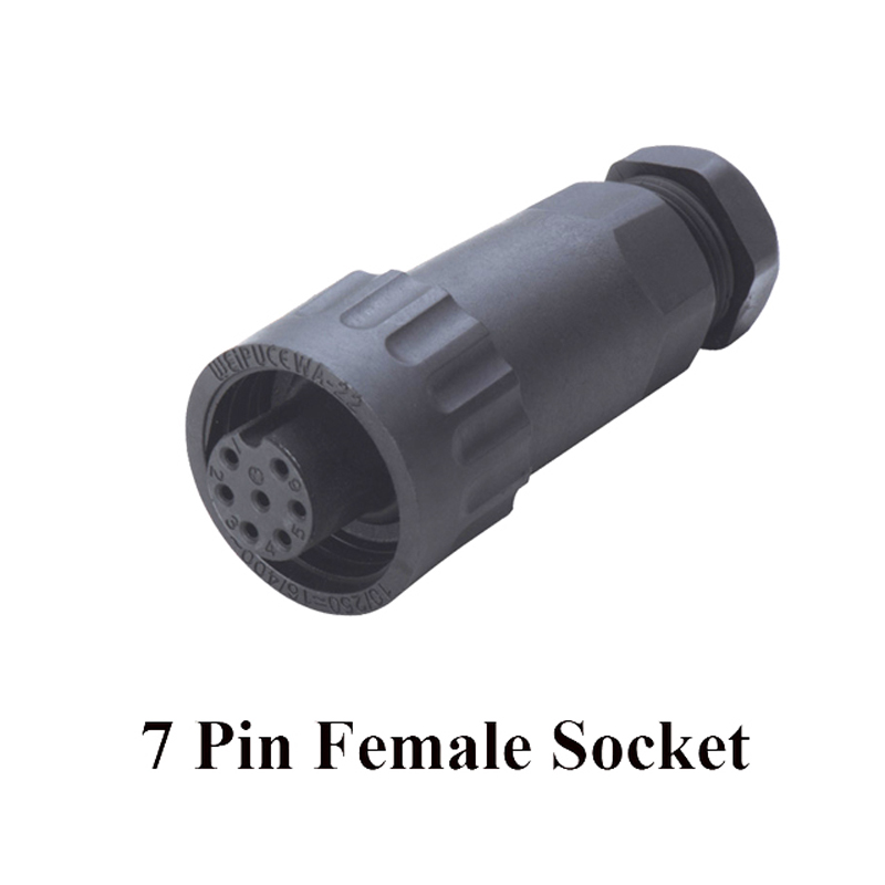 Original Weipu Connector WA22 IP67 Waterproof 4 Pin 7 Pin Cable Connector Plug Panel Socket Screw Termination: 7 Pin Female Socket