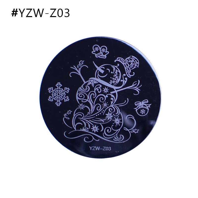 Christmas Nail Stamping Plates Nail Stamp Polish Image Nail Art Image 55mm Stamp Stamping Manicure Template Tools: YZW-Z03