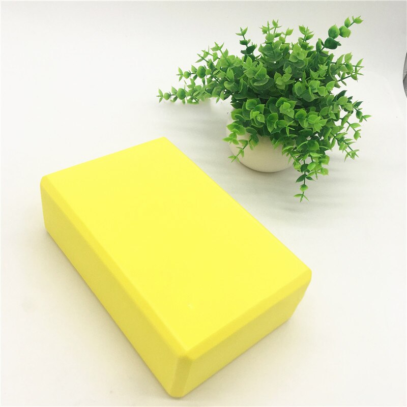 Belongwme eva yoga blokk skum murstein gym fitness pilates for trening fitness trening trening bodybuilding yoga bolster pute: Gul