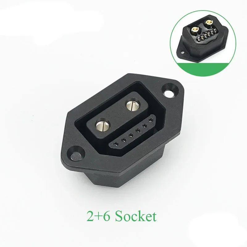 2 + 4/2 + 6 Lithium-Batterie Ladung Steckdose Elektrische Fahrzeug Hohe Strom Entladen Hafen Adapter Stift Ladung Stecker: Weiß
