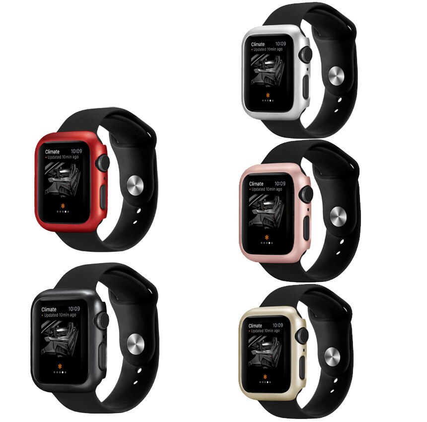 Ur cover til apple watch 4 5/3/2 40mm 44mm paint border pc etui til iwatch series 42mm 38mm tilbehør