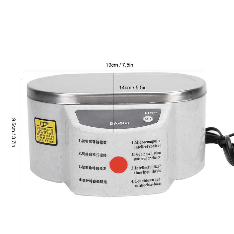 600ml Ultrasonic Cleaner Ultra Sonic Bath Cleaner Washer PCB Jewelry Glasses Watch Ultrasound Cleaning Machine With Timer