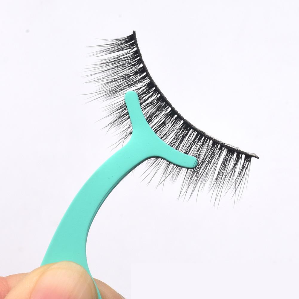 Pinzette per ciglia finte applicatore per ciglia finte estensione ciglia bigodino pinza ausiliaria pinza per trucco strumenti 1 pz