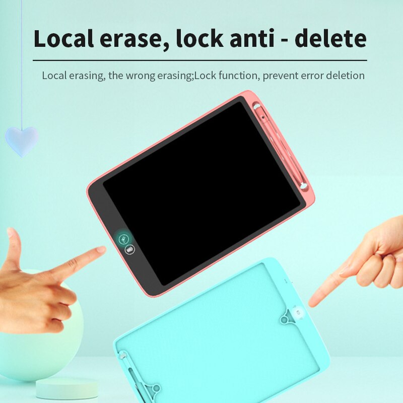 12 Inch LCD Writing Pad Can Be Partially Erased Ultra Thin Portable Tablet Handwritten Monochrome Pen Handwriting Board