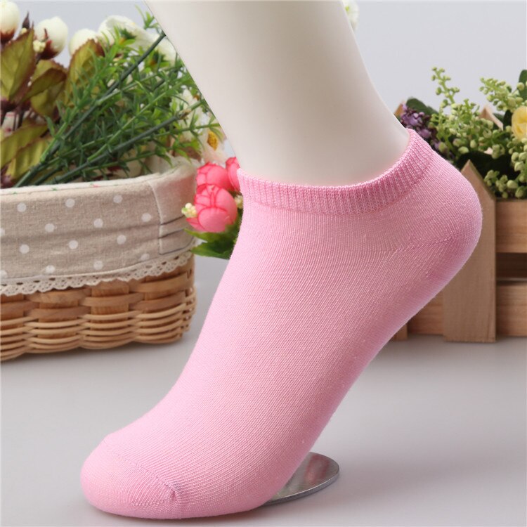 Urgot 10pcs=5pairs/lot Women Cotton Socks Summer Autumn Cute Candy Color Boat Ankle Socks Women's Thin Sock Slippers Girls Meias: D