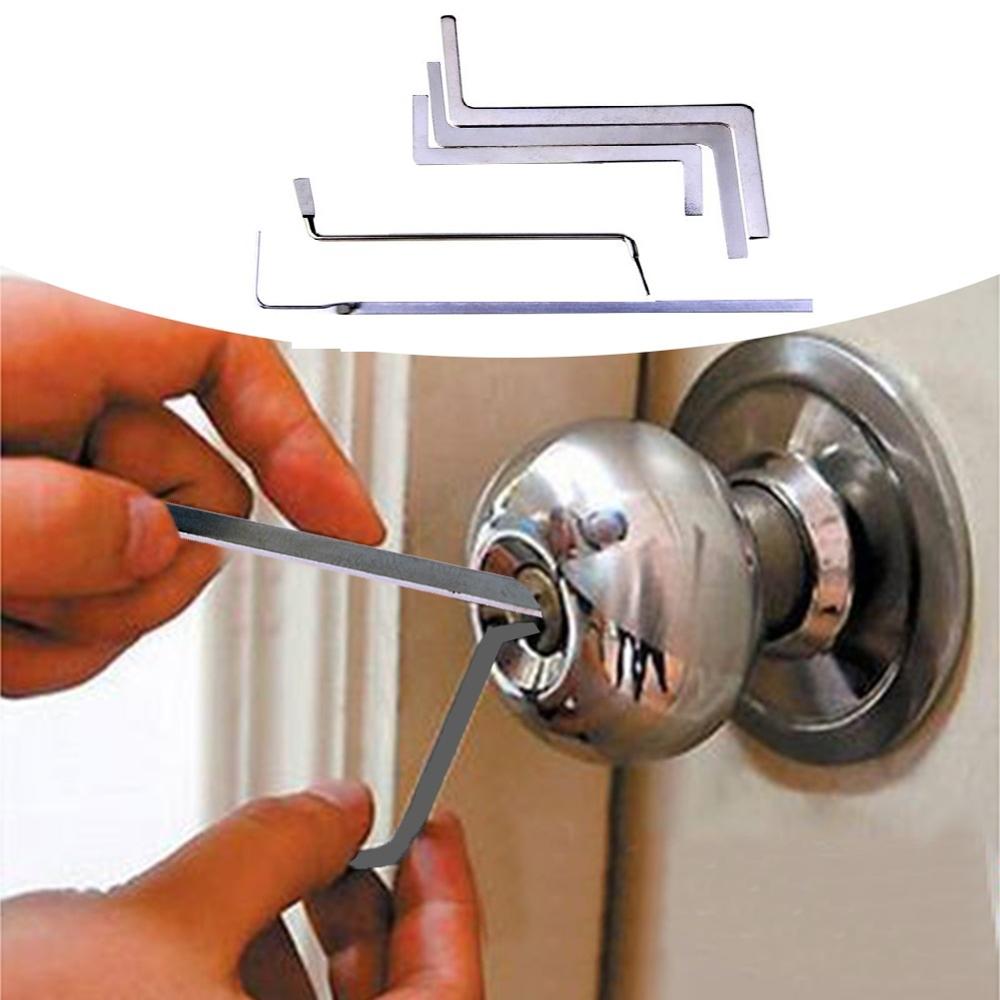 Locksmith Hand Tools Supplies Lock Pick Set Transparent Visible Practice Padlock With Broken Key Removing Hooks Hardware