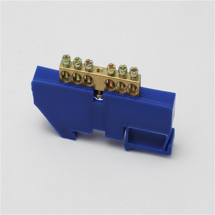 1 st. jda 5-0609 verdeeldoos railtype aansluiting koperen staaf koperen klemmenstrook bedradingsblok vlamvertragend kunststof