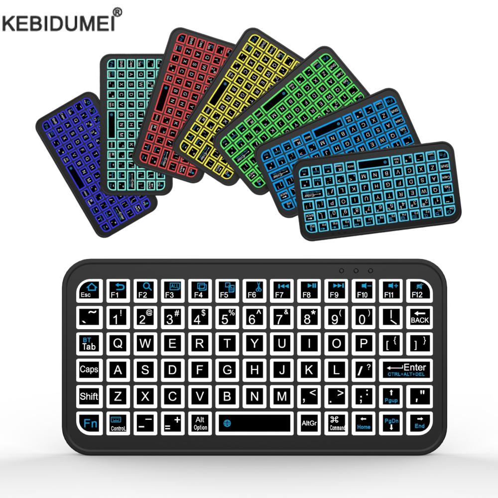 Wireless Mini Keyboard Backlight Bluetooth 5.2 Keyboard English Rechargeable Keyboard For IOS Android Windows TV Box PC