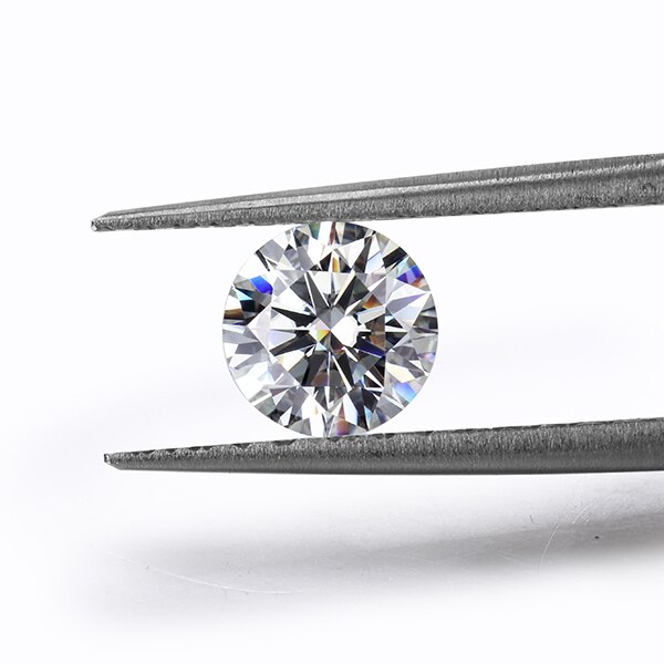 Starsgem ij moissanite 6.5mm redondo brilhante corte solto moissanite grânulo para o ajuste do anel