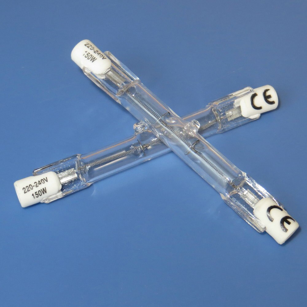 10Pcs HALOGEN LIGHT BULB 220-240V 150W 150 WATT J TYPE T3 78mm (R7s) Halogen Bulbs