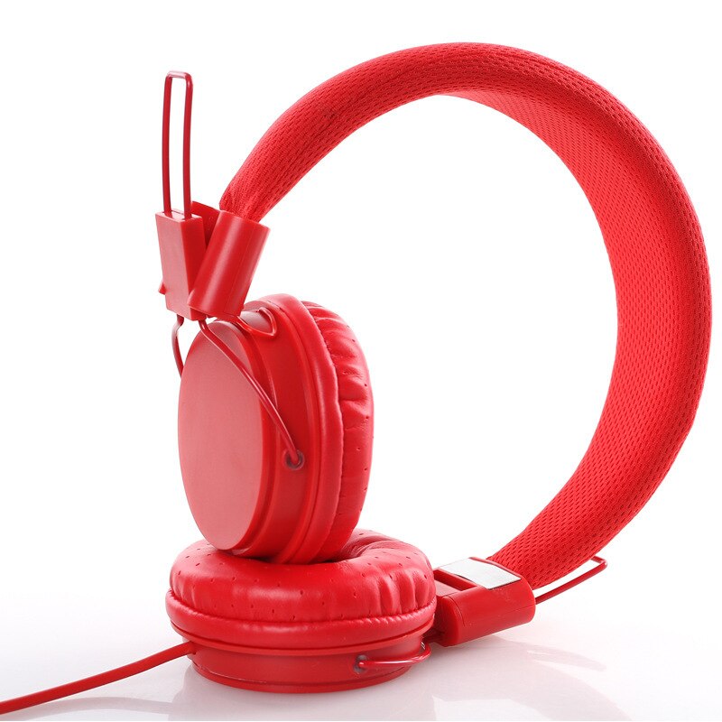 Per bambini Cuffie Pieghevole Regolabile Wired Cuffia stereo bass Auricolari Auricolare con jack Audio da 3.5mm per I Bambini Mp3 del telefono: Red