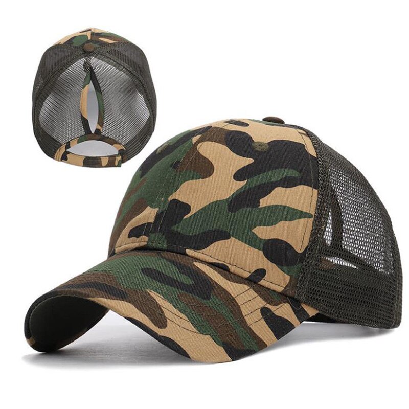 Doitbest Frauen Pferdeschwanz Baseball Kappe Frauen Hysterese Sommer Mesh Hut Weibliche HIp Hop Hüte Casual Einstellbare Outdoor Knochen: Camouflage